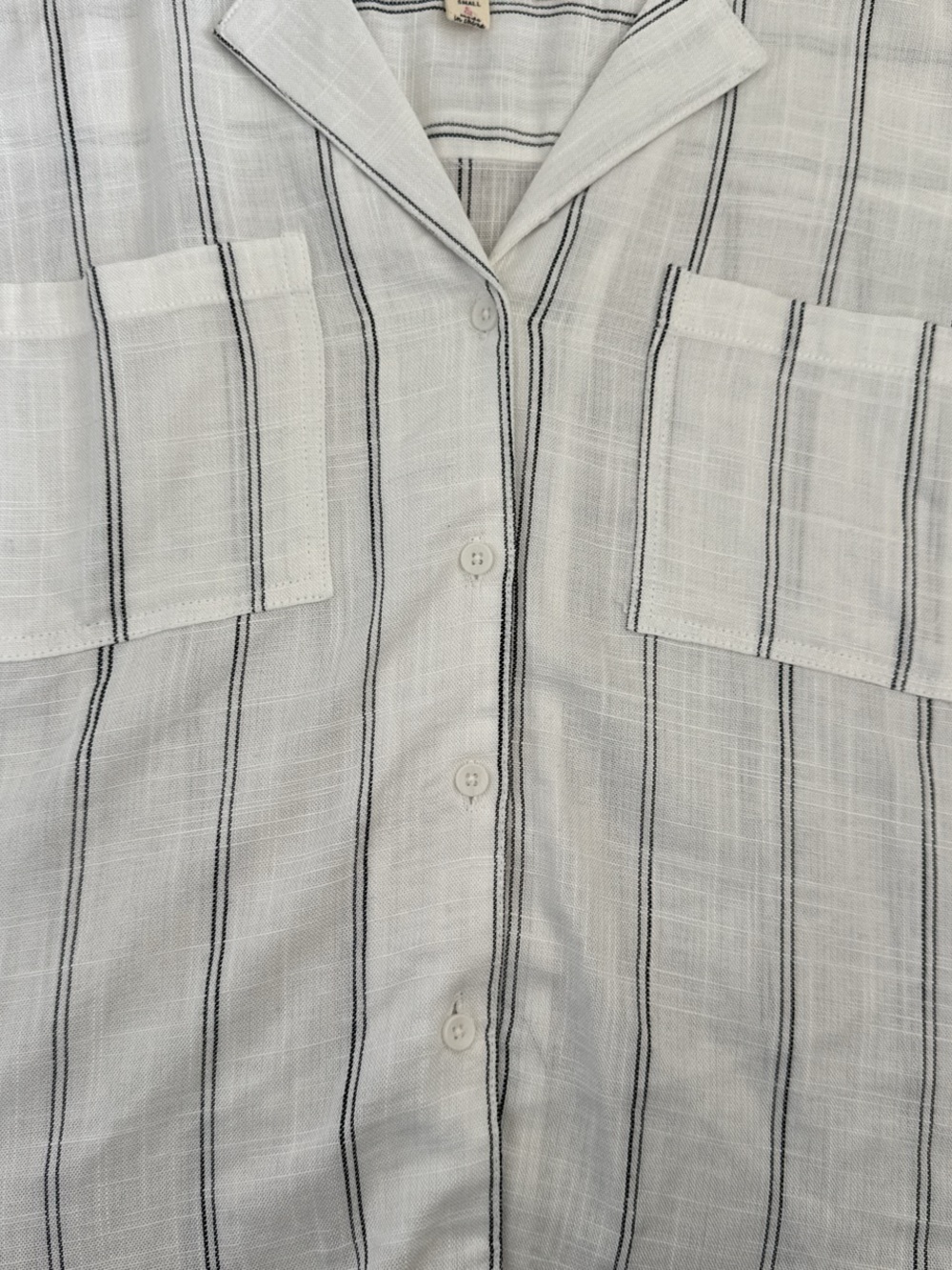 White striped button down shirt - Picture 2 of 3